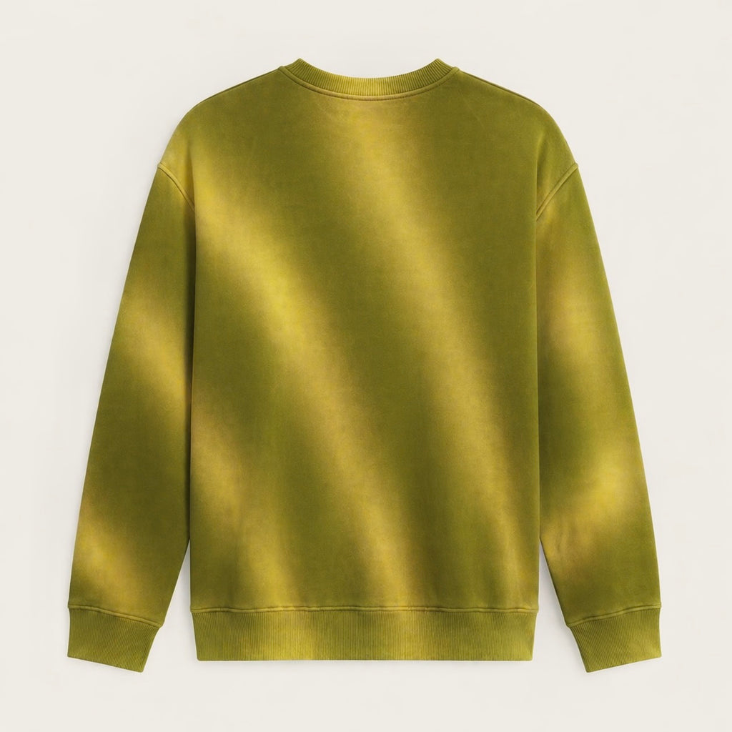 Olive Glow Tie-Dye Crewneck Sweatshirt