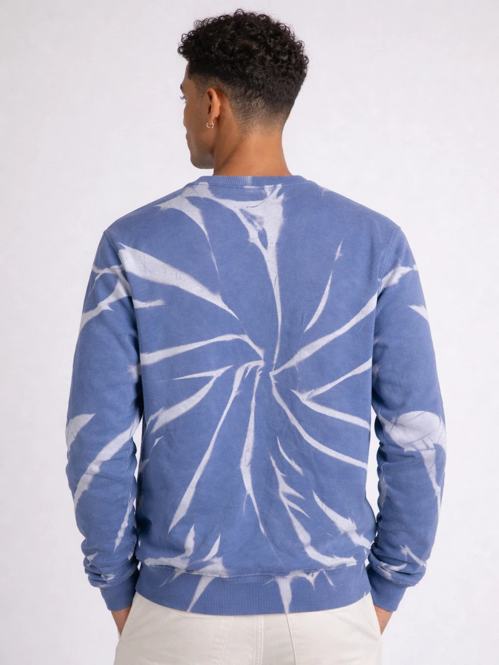Blue Spiral Tie-Dye Crewneck Sweatshirt
