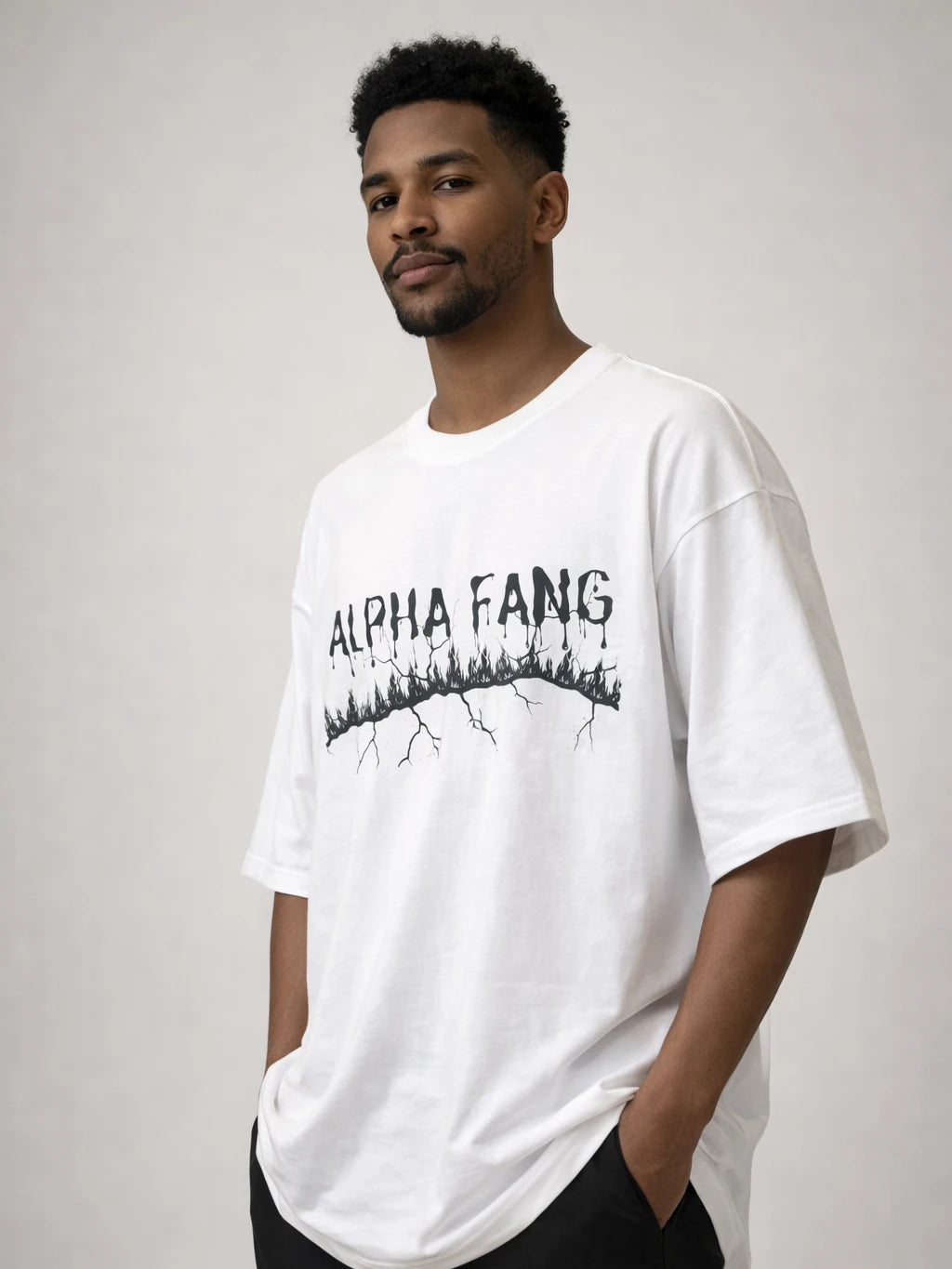 Wolf spirit white Oversize graphic T-shirt