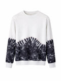 Black & White Tie-Dye Printed Sweatshirt
