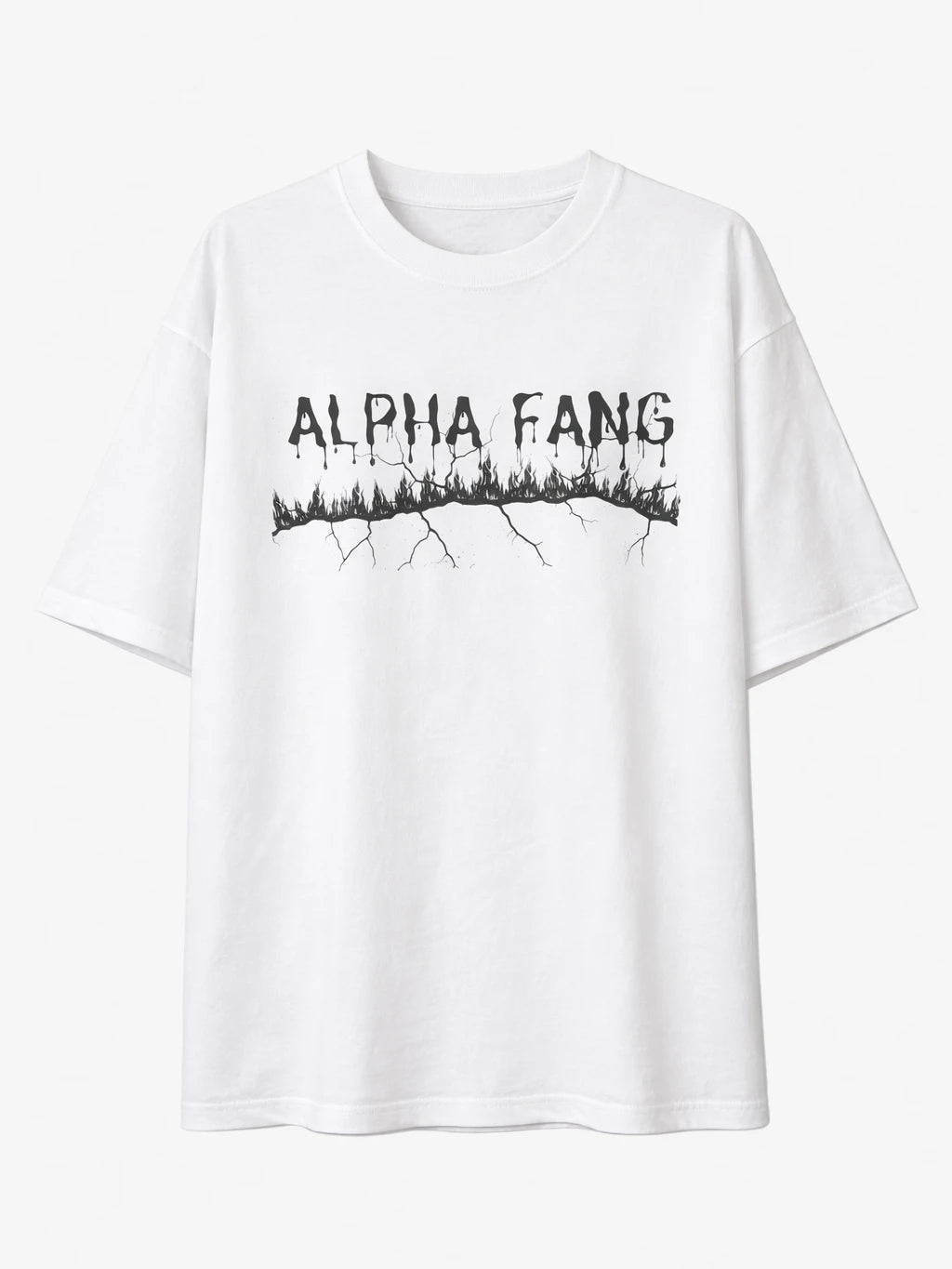 Wolf spirit white Oversize graphic T-shirt