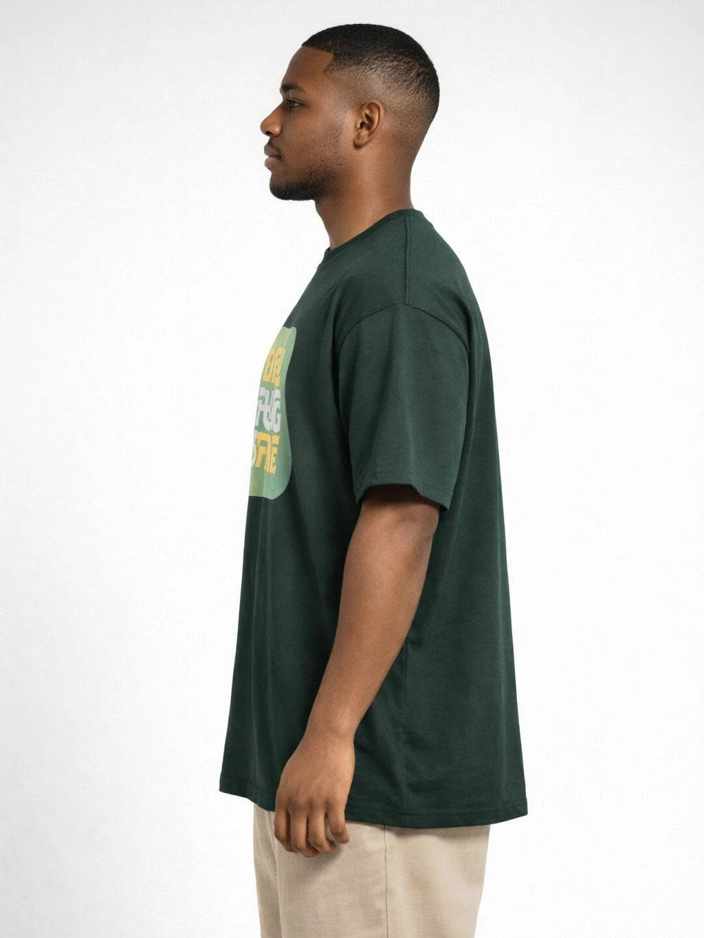 Everything is Fine Green  Oversize graphic T-shirt