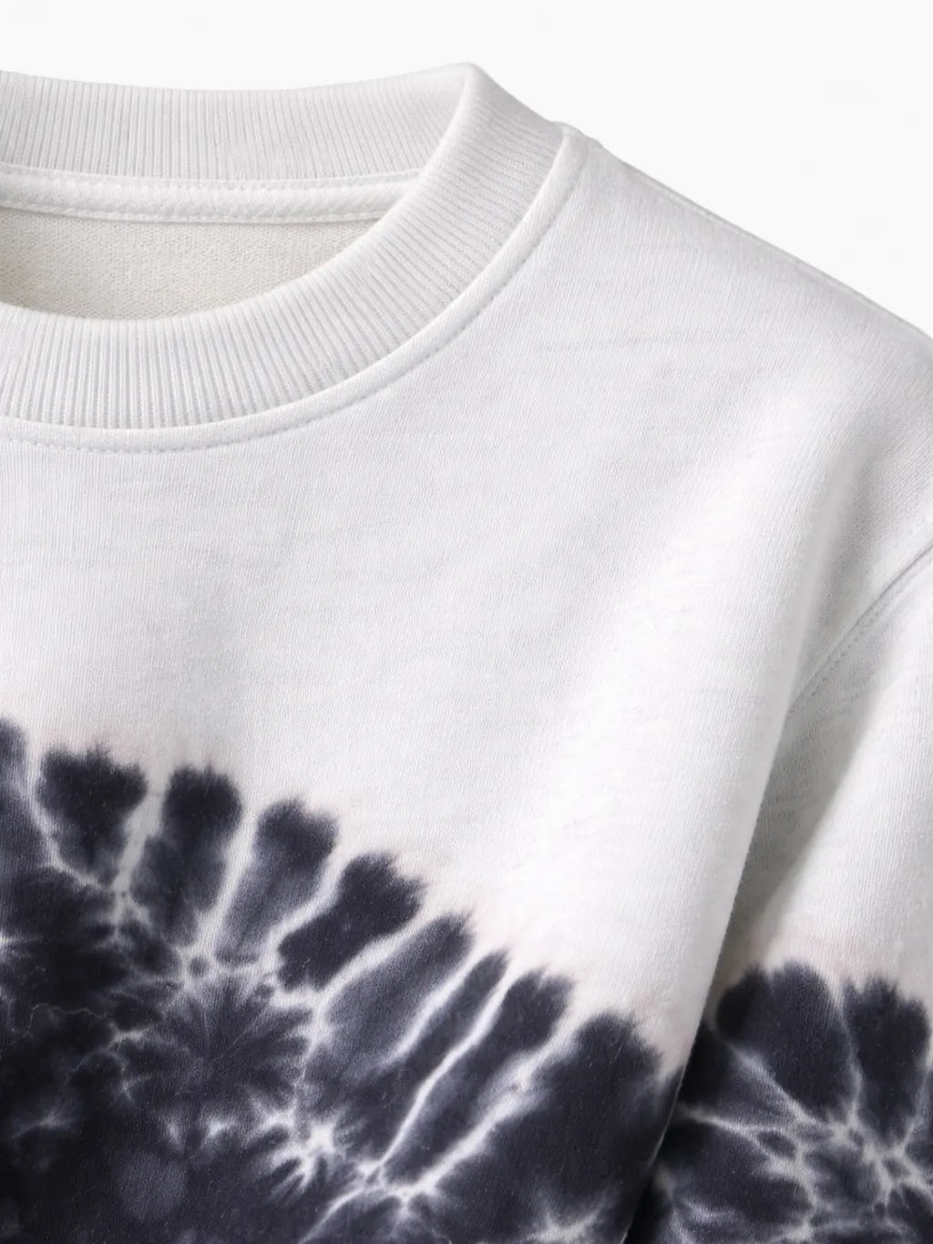 Black & White Tie-Dye Printed Sweatshirt
