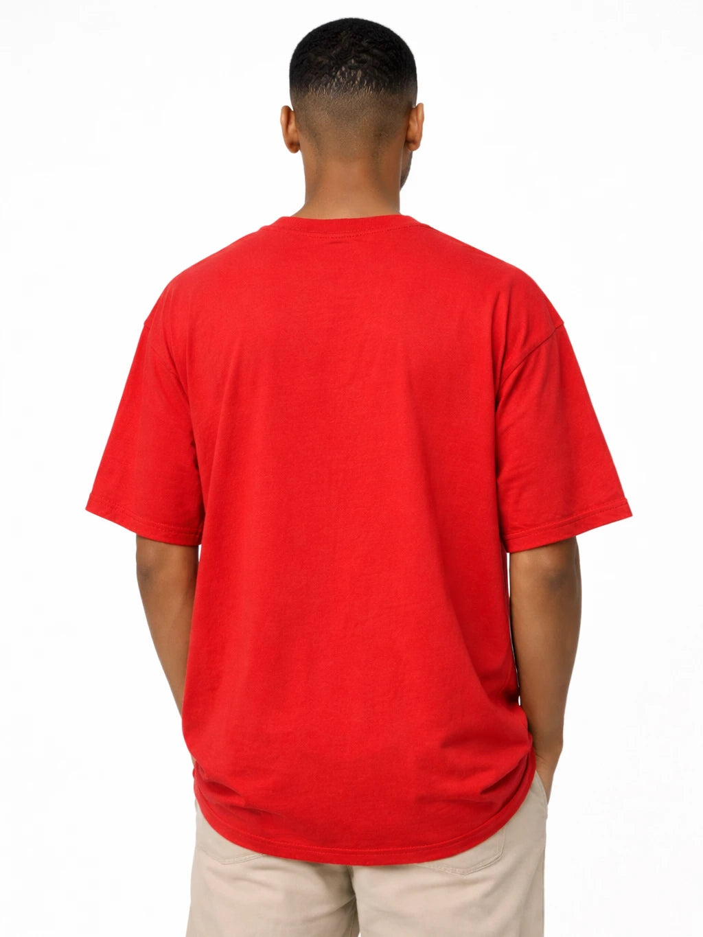 Glitched Life Red Oversize graphic T-shirt