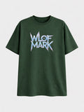 Wolf Mark Green Oversize graphic T-shirt