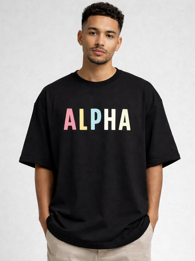 Explore Black Oversize graphic T-shirt