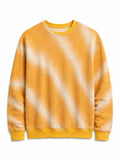 Orange Tie-Dye Printed Sweatshirt