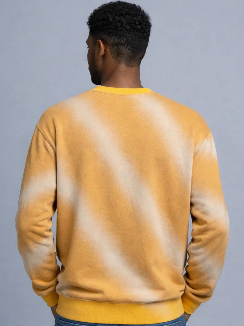 Orange Tie-Dye Printed Sweatshirt