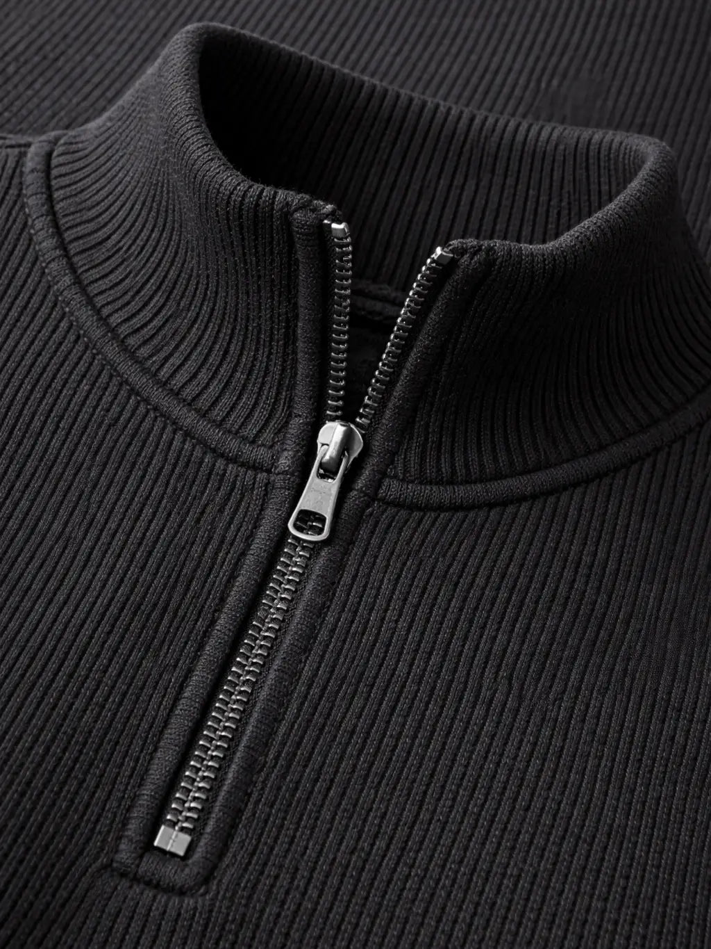 Black Zipper Sweatshirt