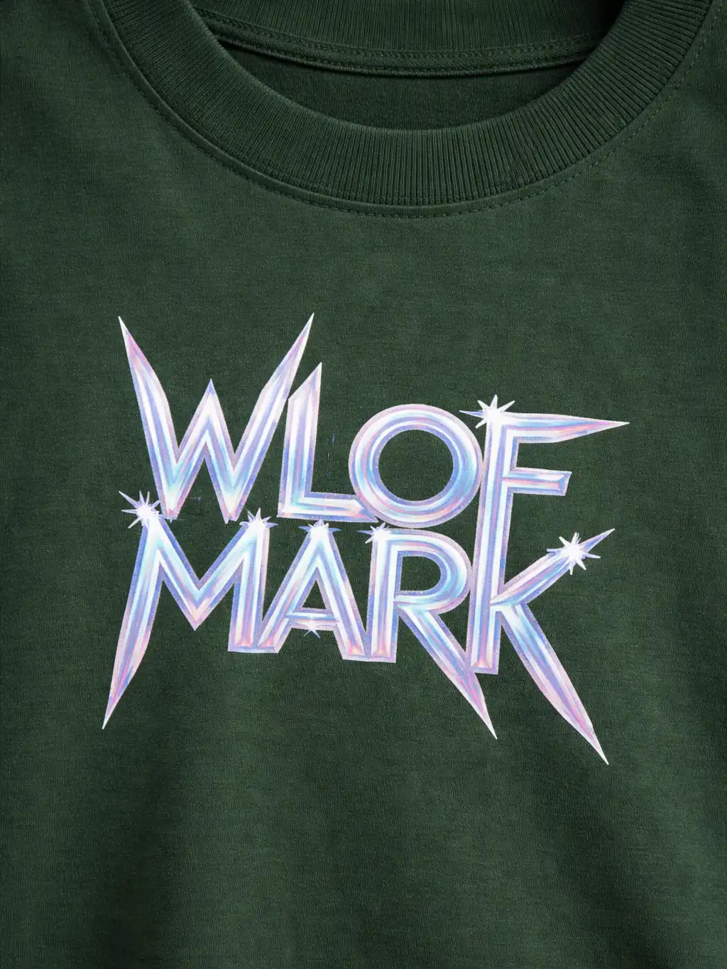 Wolf Mark Green Oversize graphic T-shirt