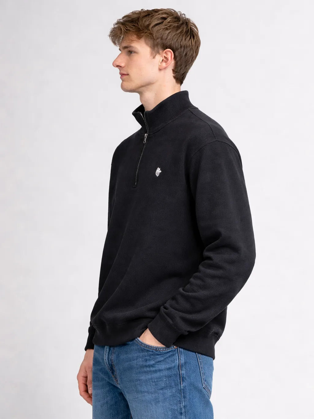 Black Zipper Sweatshirt