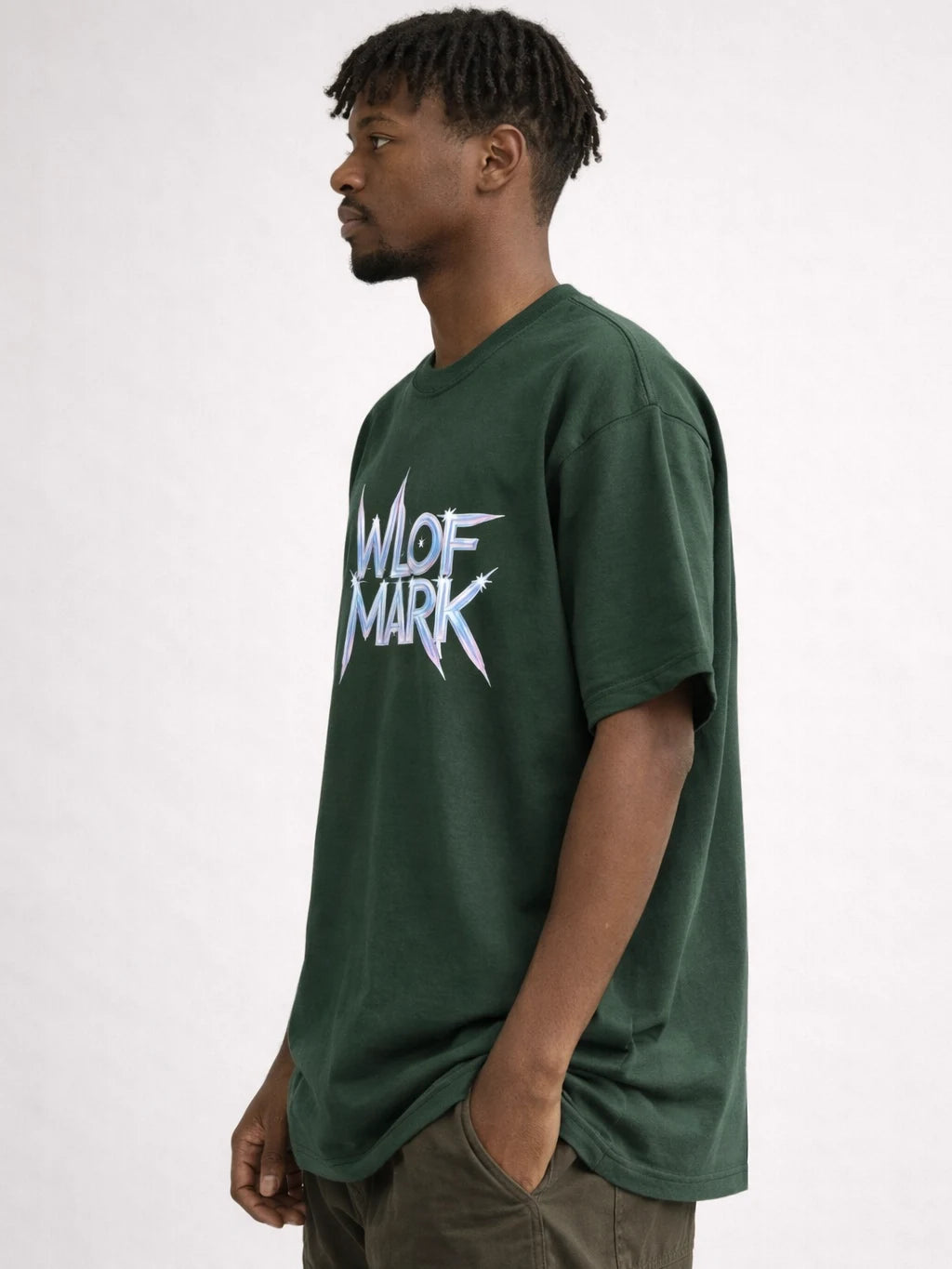 Wolf Mark Green Oversize graphic T-shirt