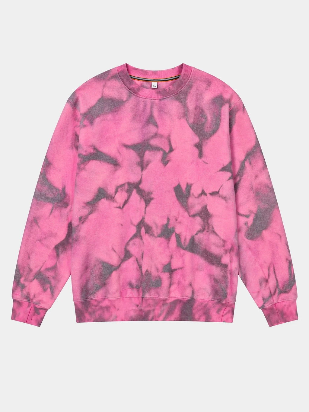 Pink Marble Tie-Dye Crewneck Sweatshirt