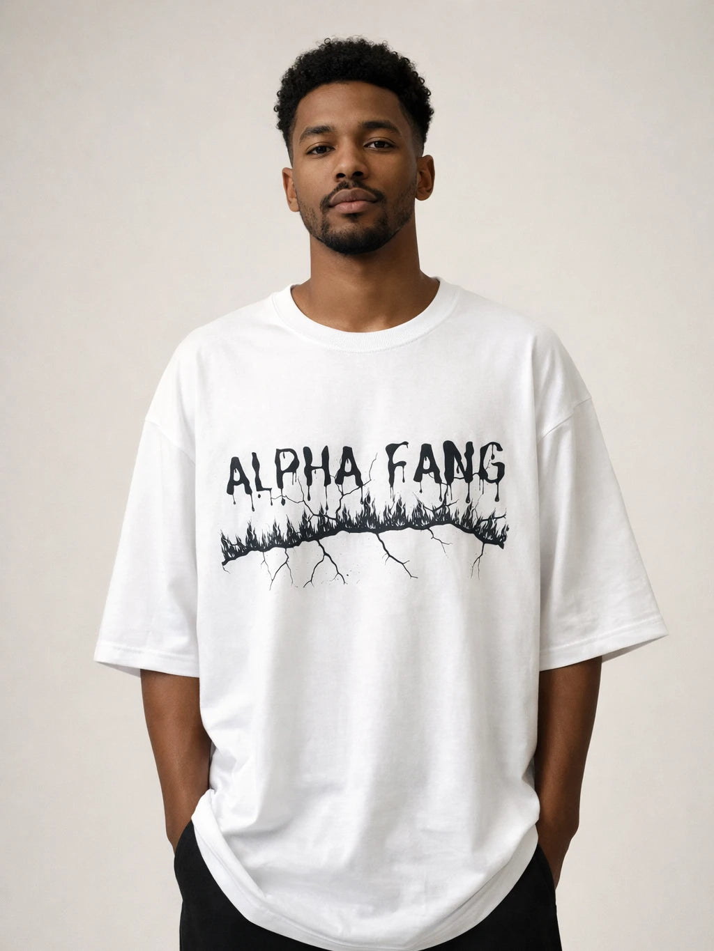 Wolf spirit white Oversize graphic T-shirt