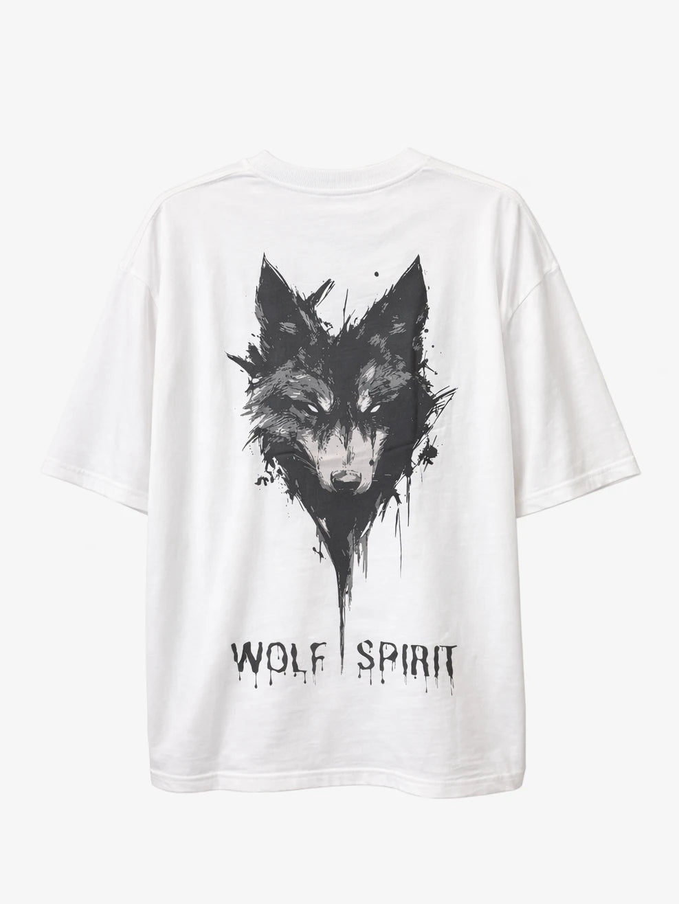 Wolf spirit white Oversize graphic T-shirt
