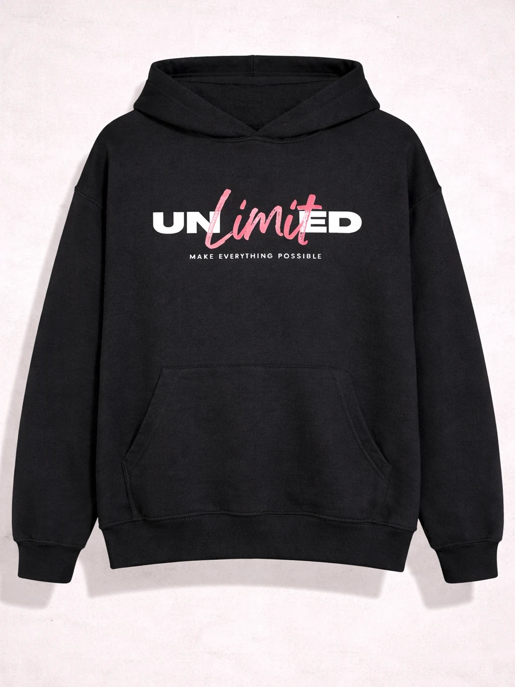 Unlimited Black Typography Hoodie