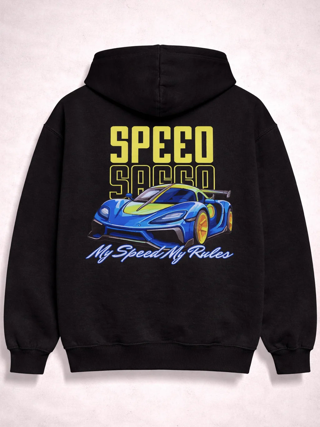 Speed Black Graphic Hoodie