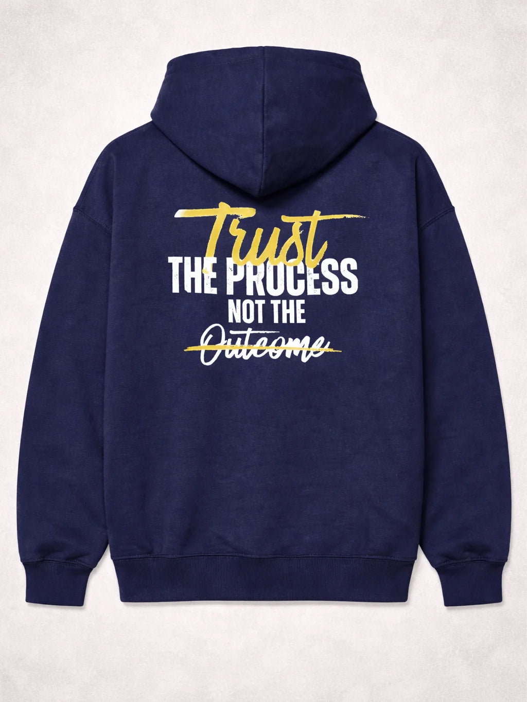 Trust the Process Navy Typography Hoodie