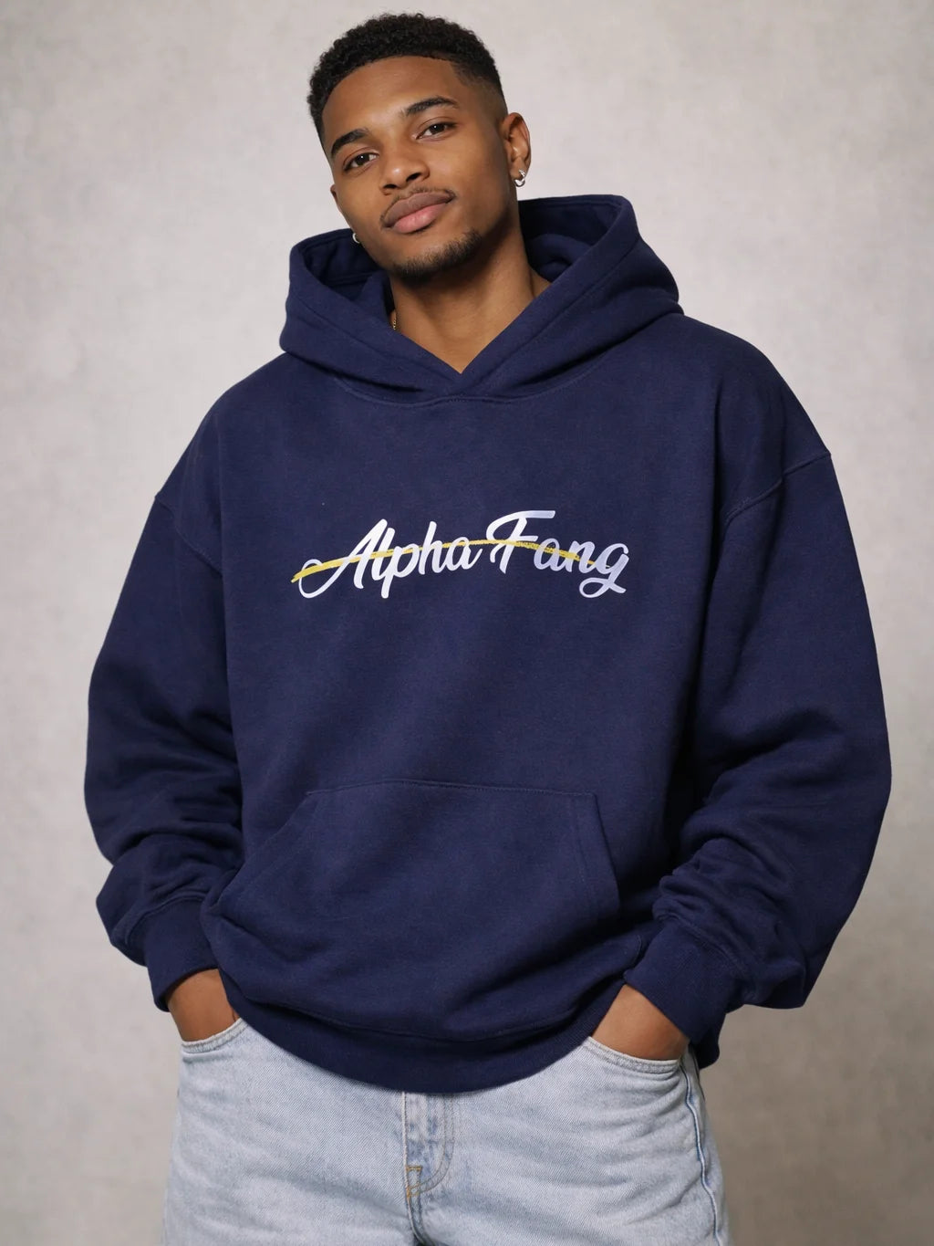 Trust the Process Navy Typography Hoodie